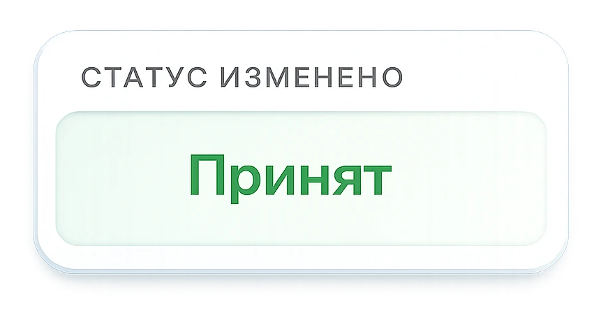 Карточка принятого статуса